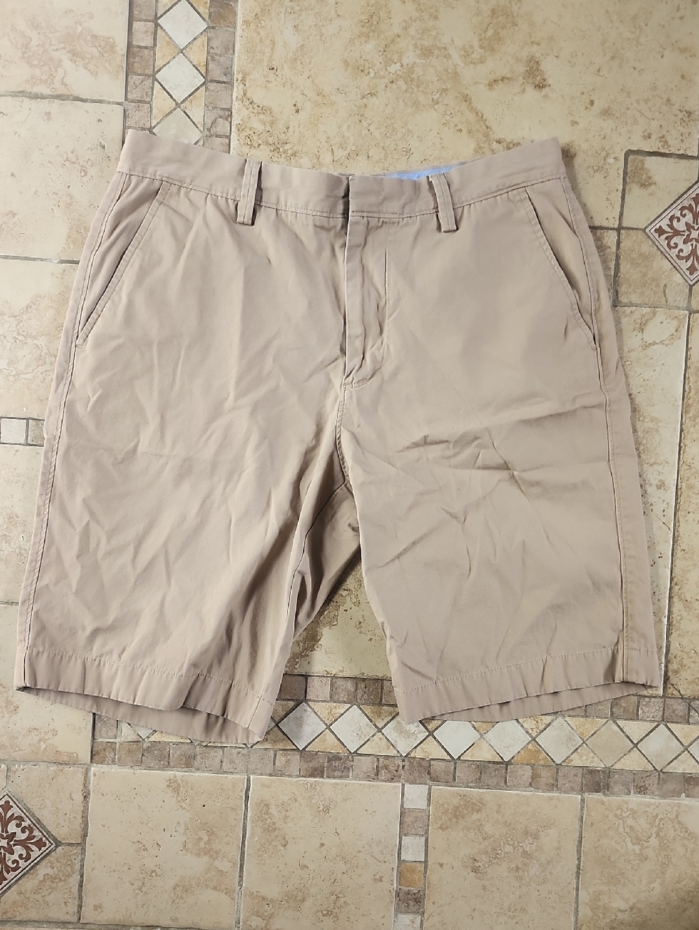 J. Crew Tan Flat-Front Cotton Shorts